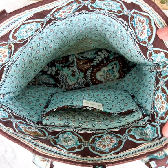 Vera Bradley Java Blue Medium Toggle Tote - Picture 3 of 5